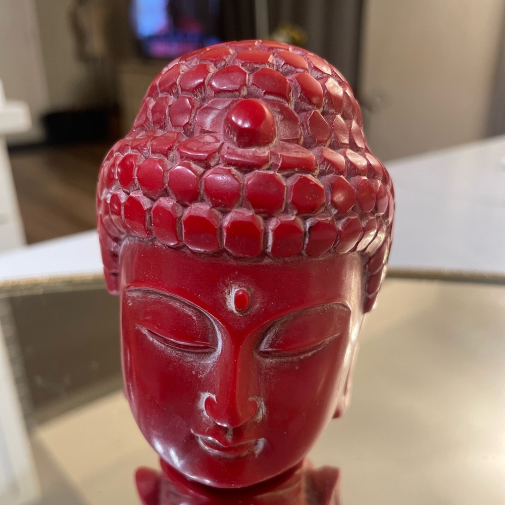 Red Coral Quan Yin, Godess of Bodhisattva. Peace and Compassion